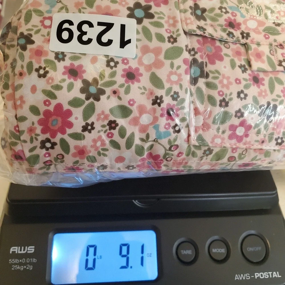 OshKosh‎ B'Gosh Bib Overall Snow Pants Pink Flowers Mini All-Over Floral Sz 12M